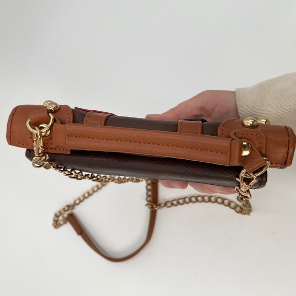 Harry Potter Hogwarts Trunk Crossbody Bag Wallet Brown Gold Studs 9 3/4 Patch - Picture 8 of 14